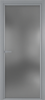 АЛЮМИНЕВАЯ ДВЕРЬ Grafia R00 Chrome стекло Dark Cloud ( КОМПЛЕКТ РУЧКА, 2 ПЕТЛИ )