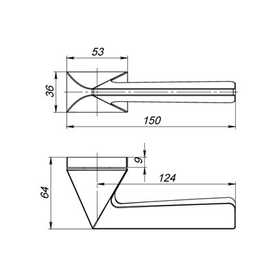 РУЧКА РАЗДЕЛЬНАЯ IRON UCS MWSC-33 ИТАЛЬЯНСКИЙ ТИСНЕНЫЙ