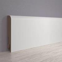 Плинтус из МДФ Белый под покраску, 80 мм